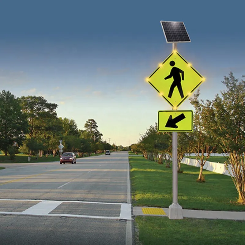 Solar Flashing LED Crosswalk Sign - Image 2