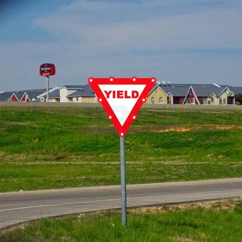 Edge-Lit LED Yield Sign