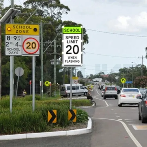 School Speed Limit Ahead Sign