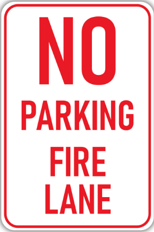No Parking Fire Lane