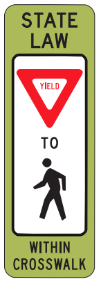 Replacement School Yield To Pedestrians Panel