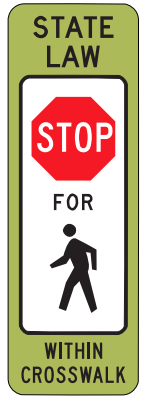 Replacement School Stop For Pedestrians Panel