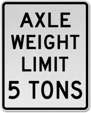 Axle Weight Limit X Tons