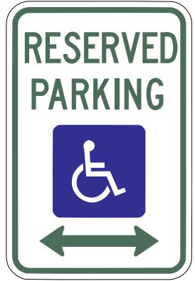 Accessible Reserved Parking (Arrows)